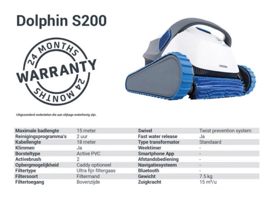 Dolphin S 200 Zwembadrobot - Afbeelding 3