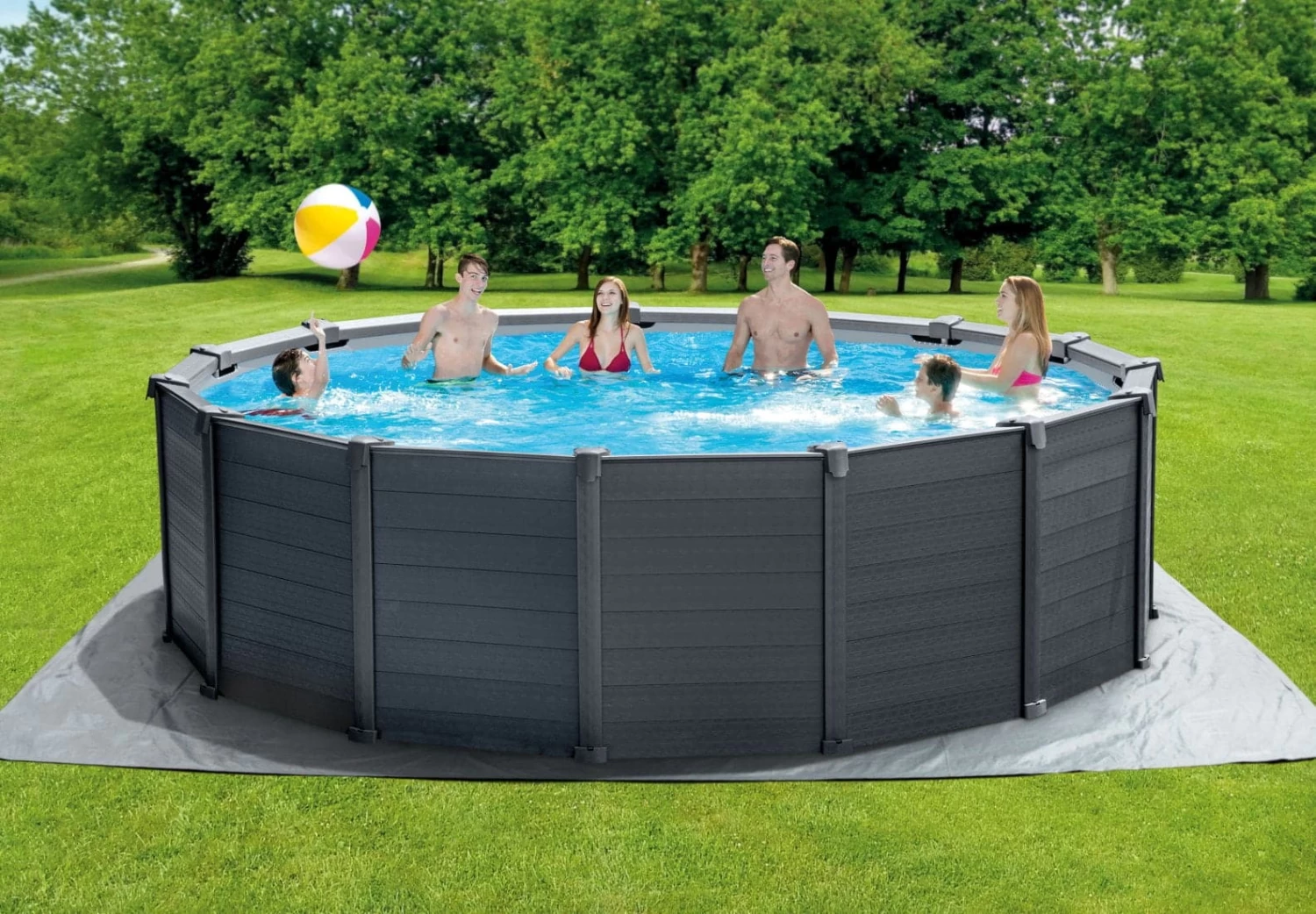 Intex Graphite Panel Pool β 478 X 124 Cm - Afbeelding 2
