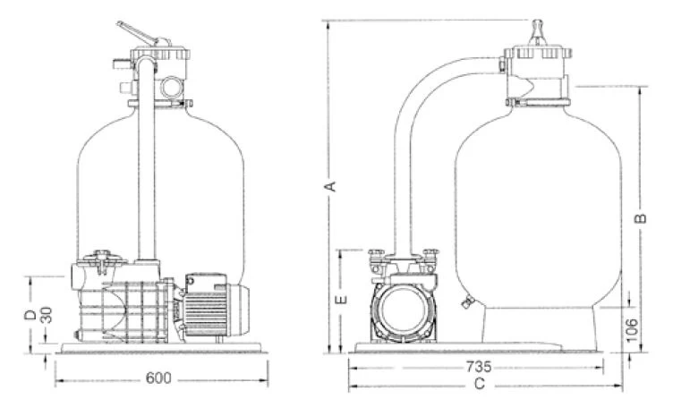 Azur Zandfilterset 6m³/u - Afbeelding 2